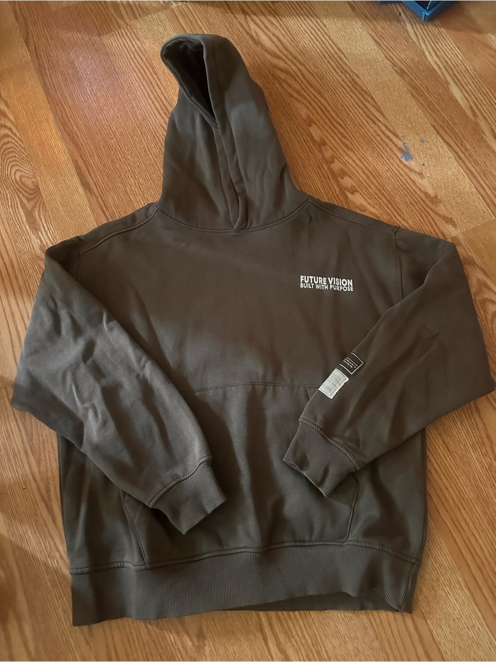 Zara 2 Piece kids size 13/14 Brown FUTURE VISION Hoodie sweatsuit.